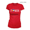 Women's I Love Colorado Beer Shirt — Red