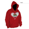 California Flag Heart Hoodie Sweatshirt