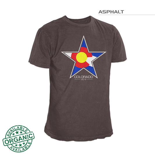 Colorado Flag Star T-Shirt – Asphalt Gray