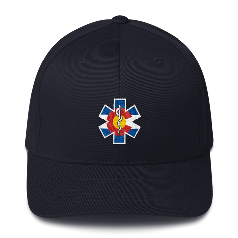 Embroidered Colorado Flag Medic Flexfit Hat