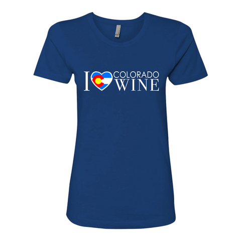 I Love Colorado Wine Shirt — Women's