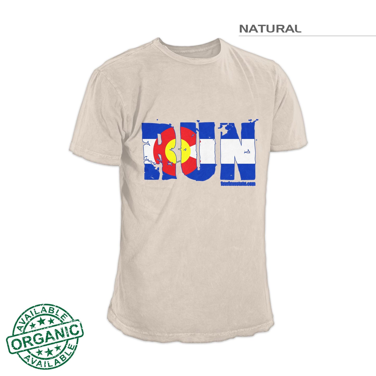 Colorado Flag Run Shirt – Natural