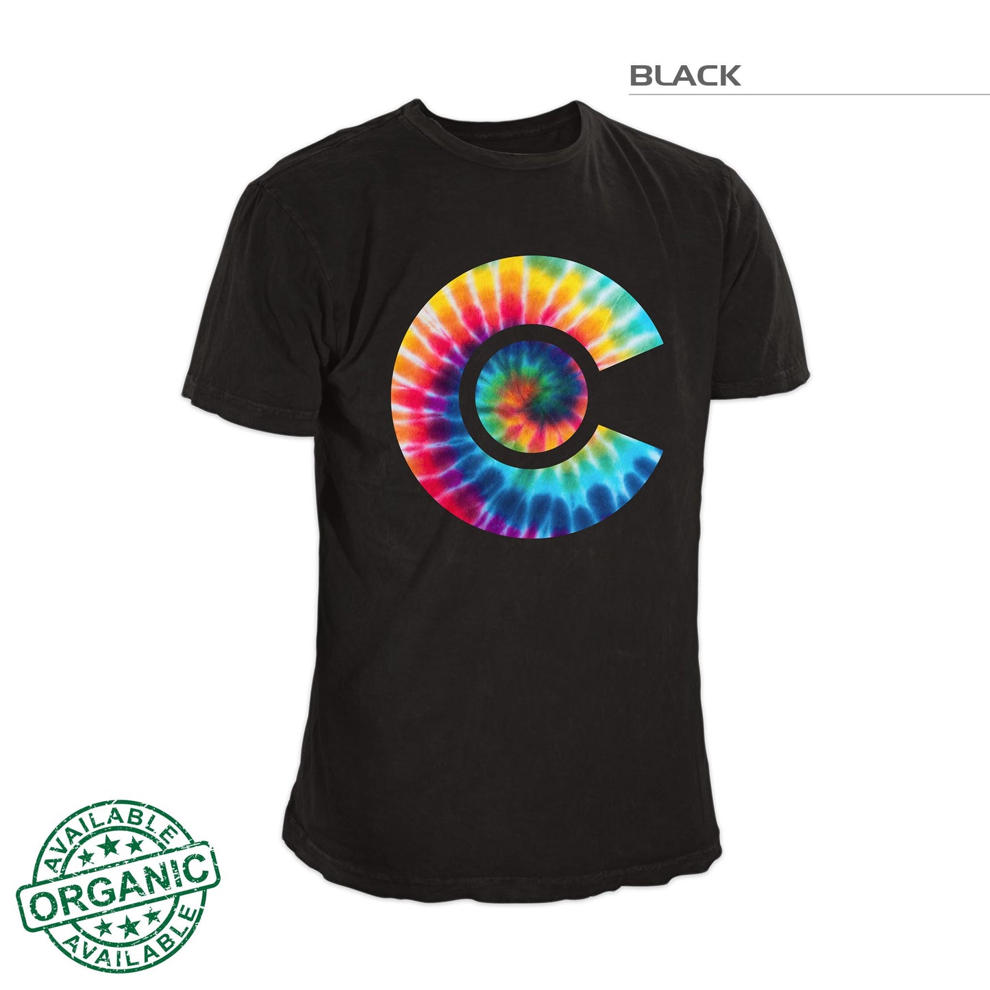 Colorado Flag Tie Dye Shirt – Black