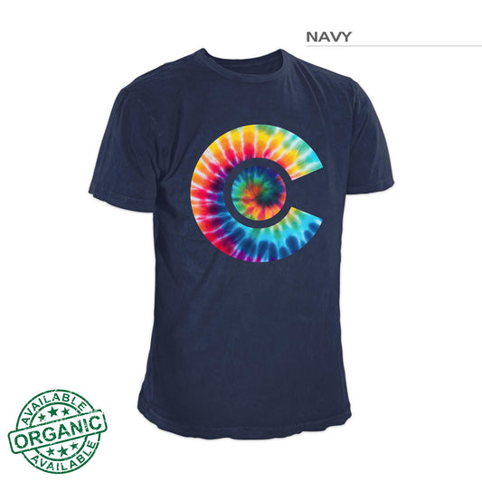 Colorado Flag Tie Dye Shirt – Navy Blue