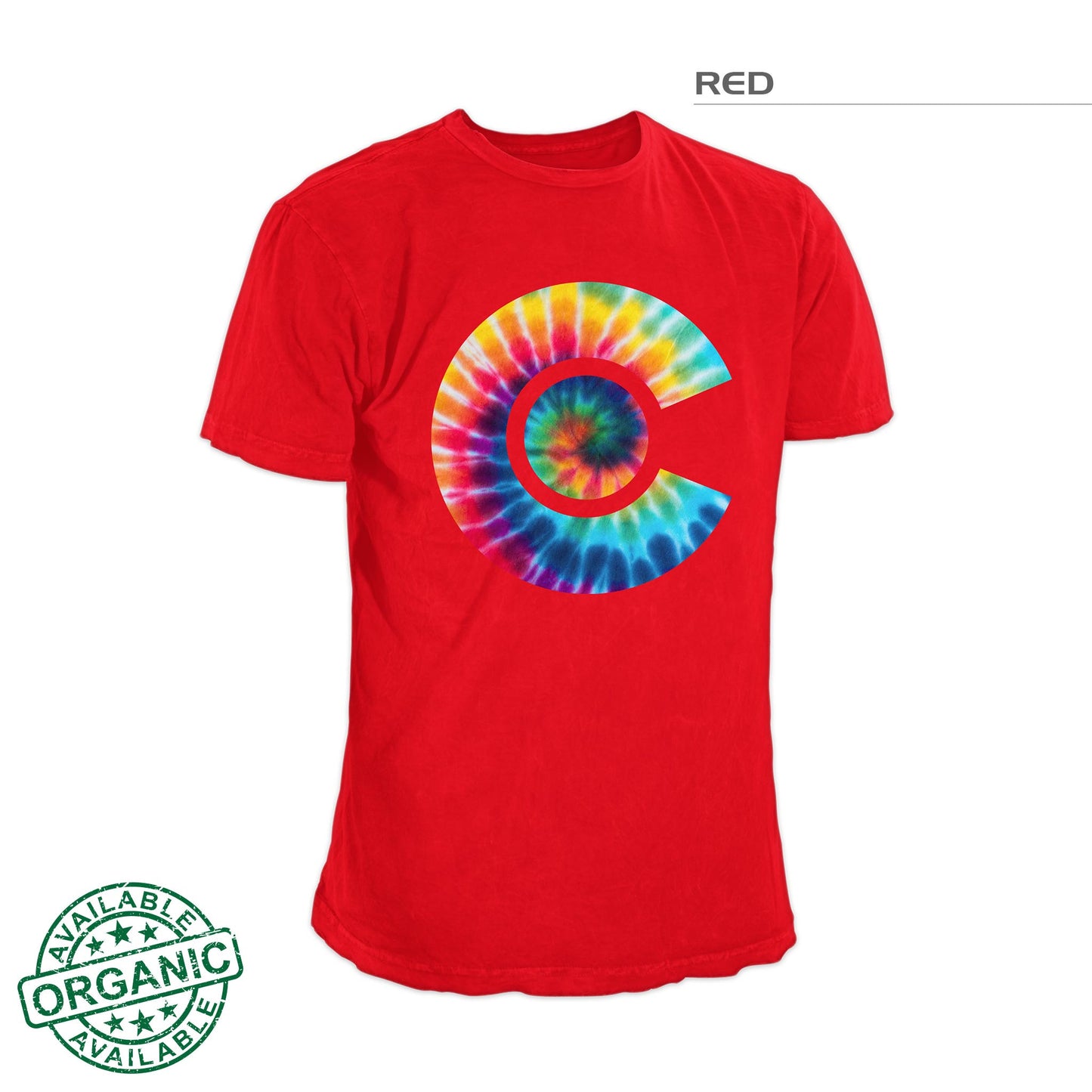 Colorado Flag Tie Dye Shirt – Red