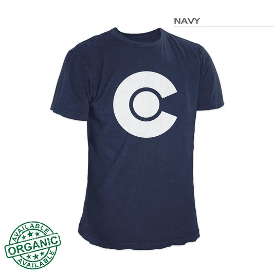 Colorado Flag Shirt White Logo – Navy