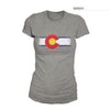 Colorado Flag Women's Shirt – Grunge – Gray