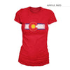 Colorado Flag Women's Shirt – Grunge – Apple Red