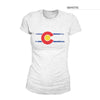 Colorado Flag Women's Shirt – Grunge – White