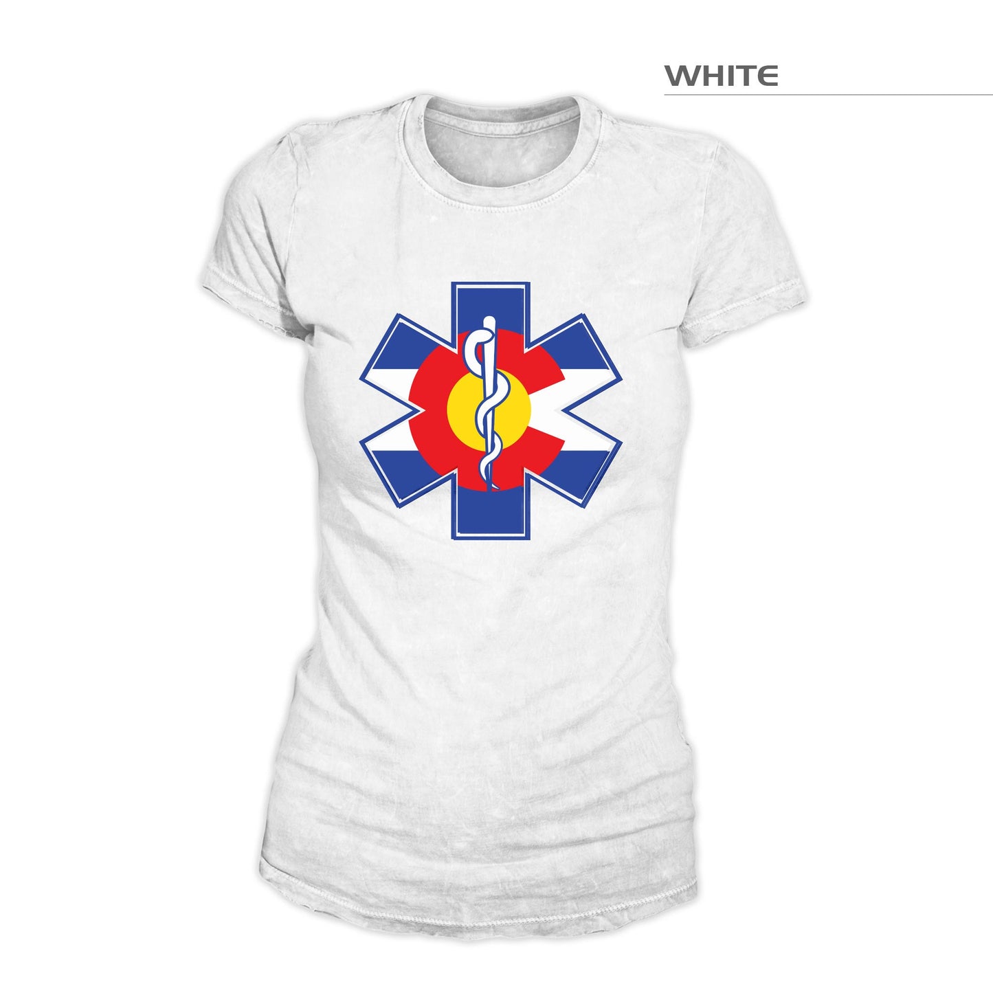 Women's Colorado Flag Shirt – Medic – White