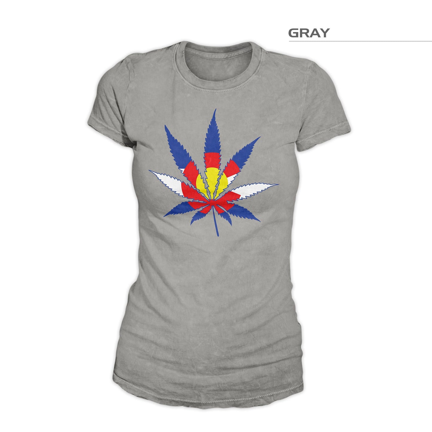Women's Colorado Flag Weed Shirt – Gray