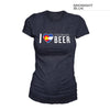 Women's I Love Colorado Beer Shirt — Midnight Blue
