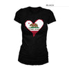 California Flag Heart Shirt – Black