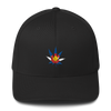 Colorado Flag Marijuana Leaf Hat Black