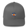 Colorado Flag Marijuana Leaf Hat Gray