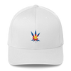 Colorado Flag Marijuana Leaf Hat White