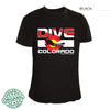 Scuba Dive Colorado Flag Tee Black