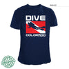 Colorado Dive Flag Tee Navy Blue