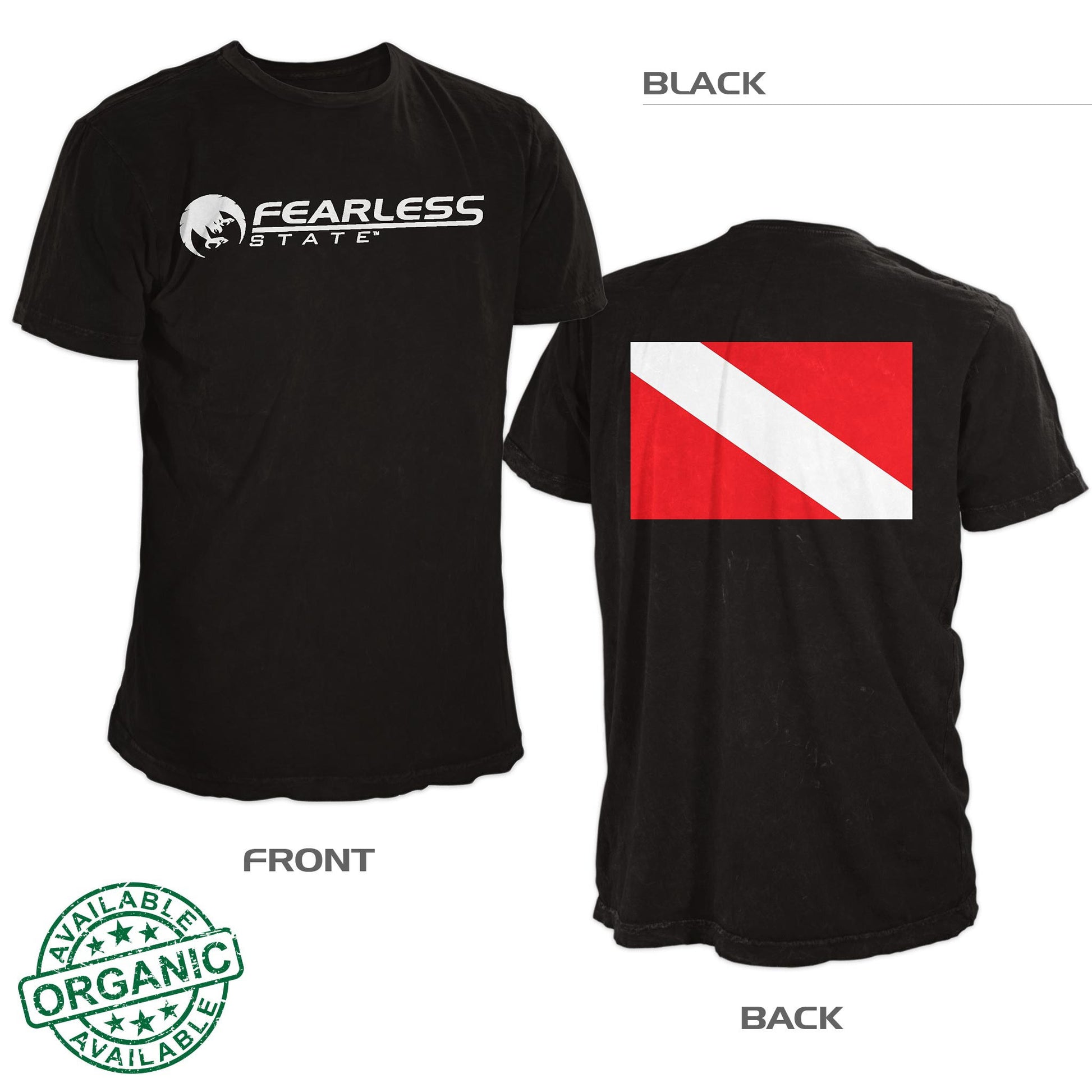 Fearless State Colorado Dive Flag Shirt – Black