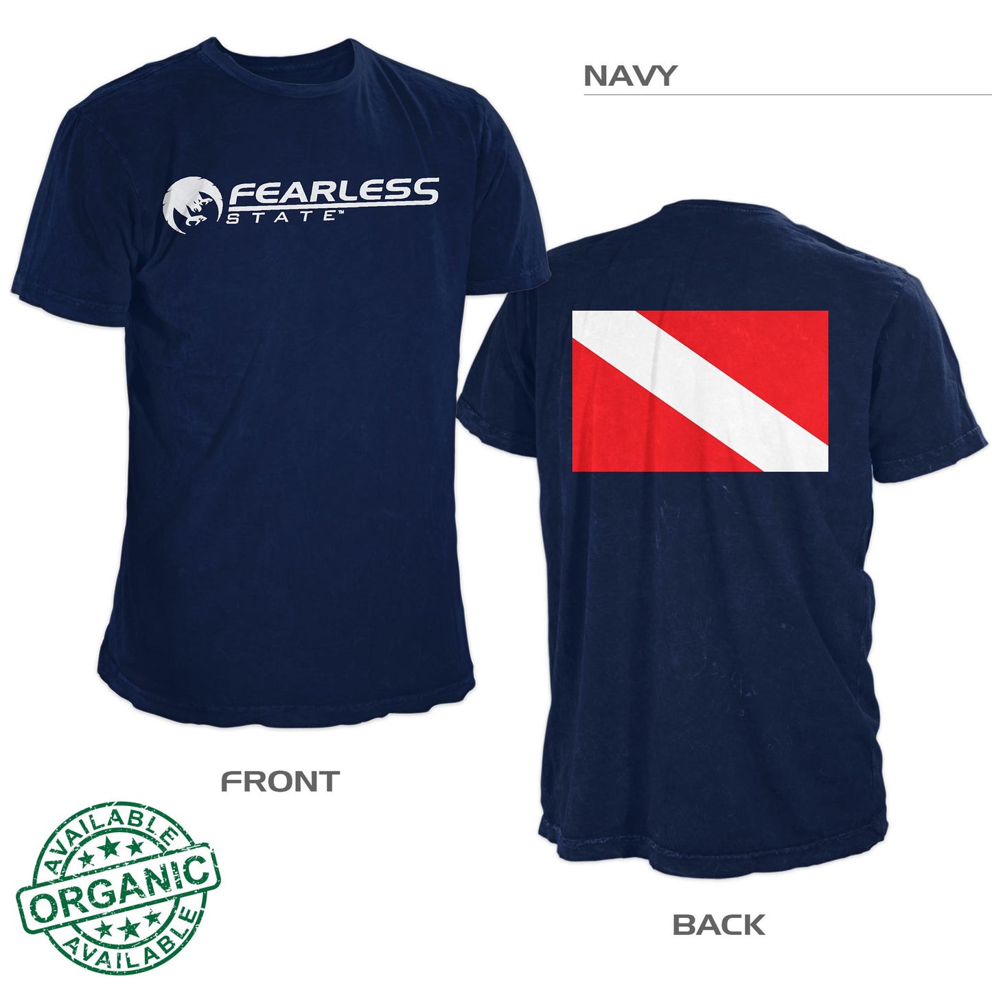 Fearless State Colorado Dive Flag Shirt – Navy Blue