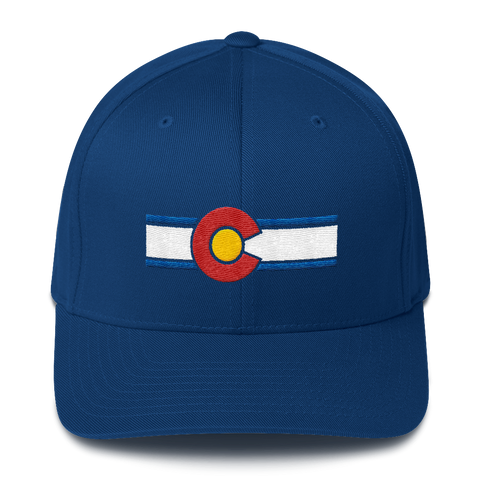 Embroidered Colorado Flag Flexfit Hat