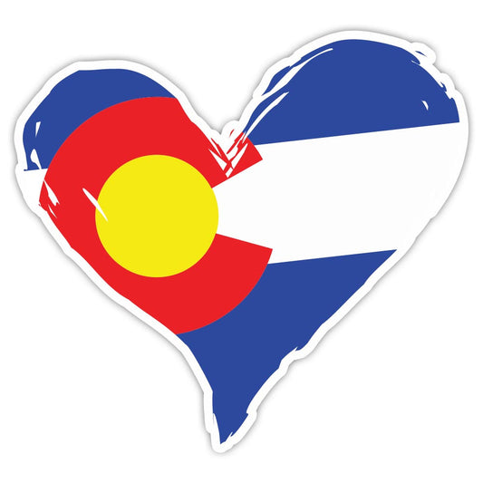 Colorado Flag Heart Decal