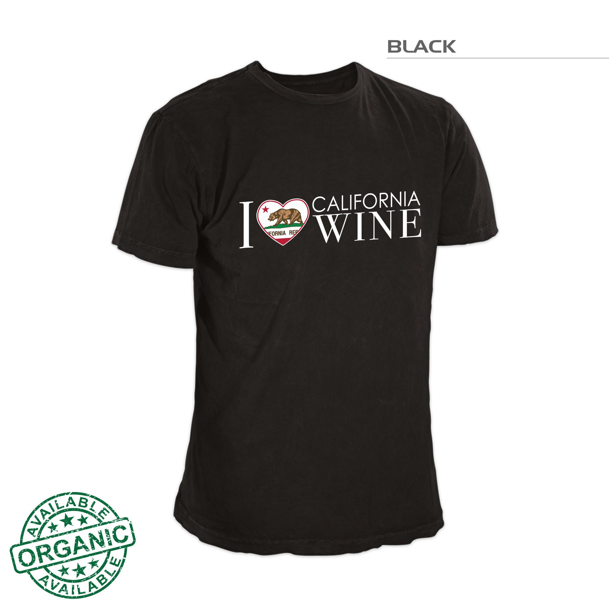 I Love California Wine Shirt – Black