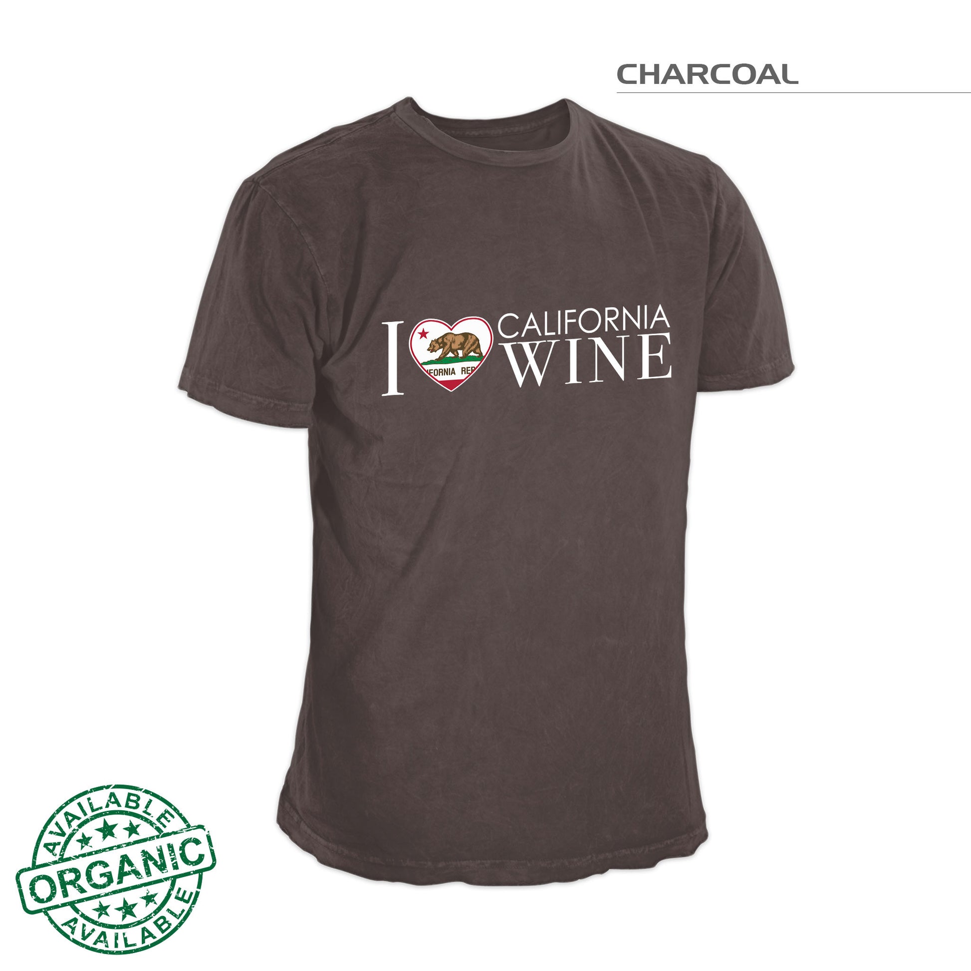 I Love California Wine Shirt – Charcoal