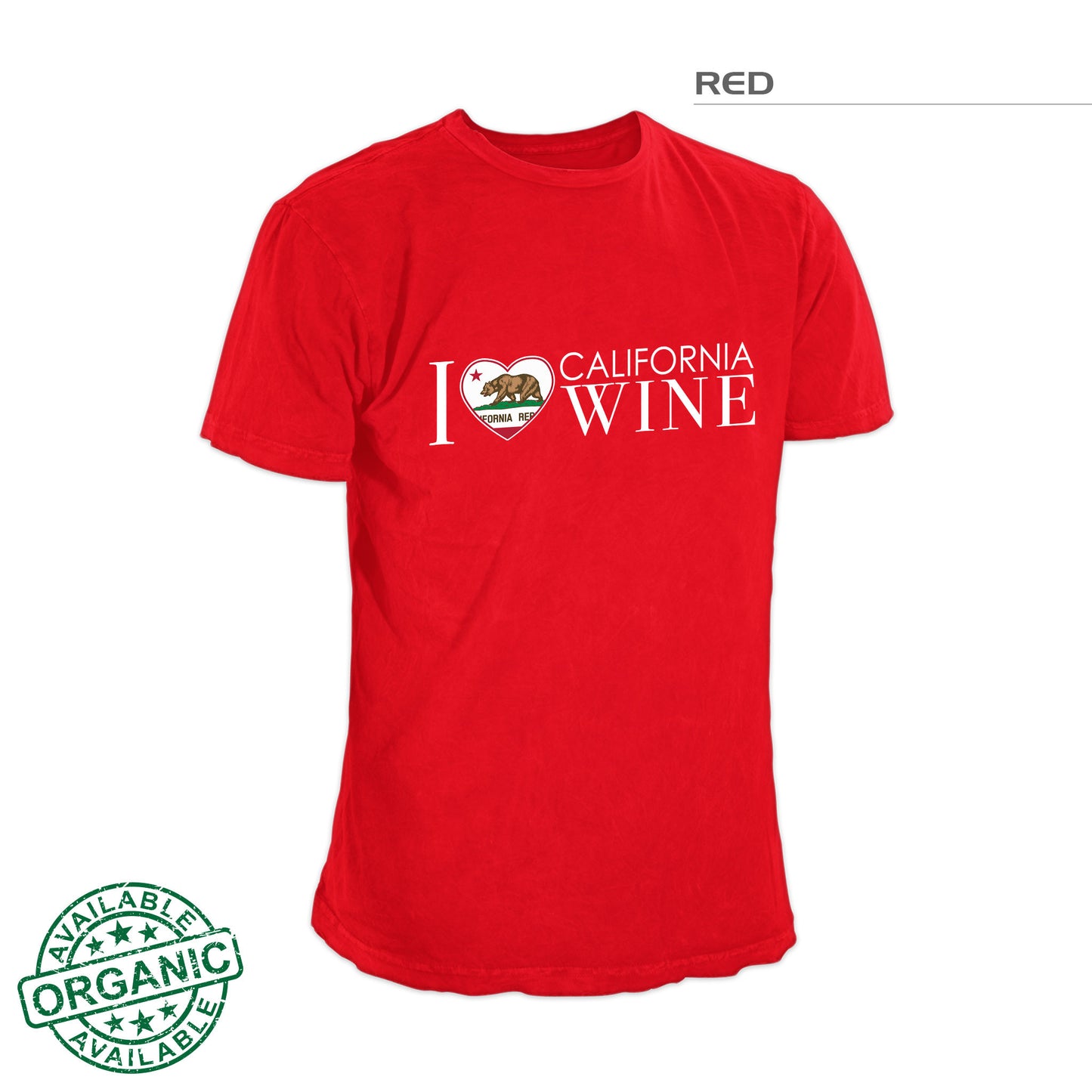 I Love California Wine Shirt – Red