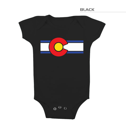 Fearless State Colorado Flag Onesie Black