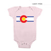 Fearless State Colorado Flag Onesie Light Pink