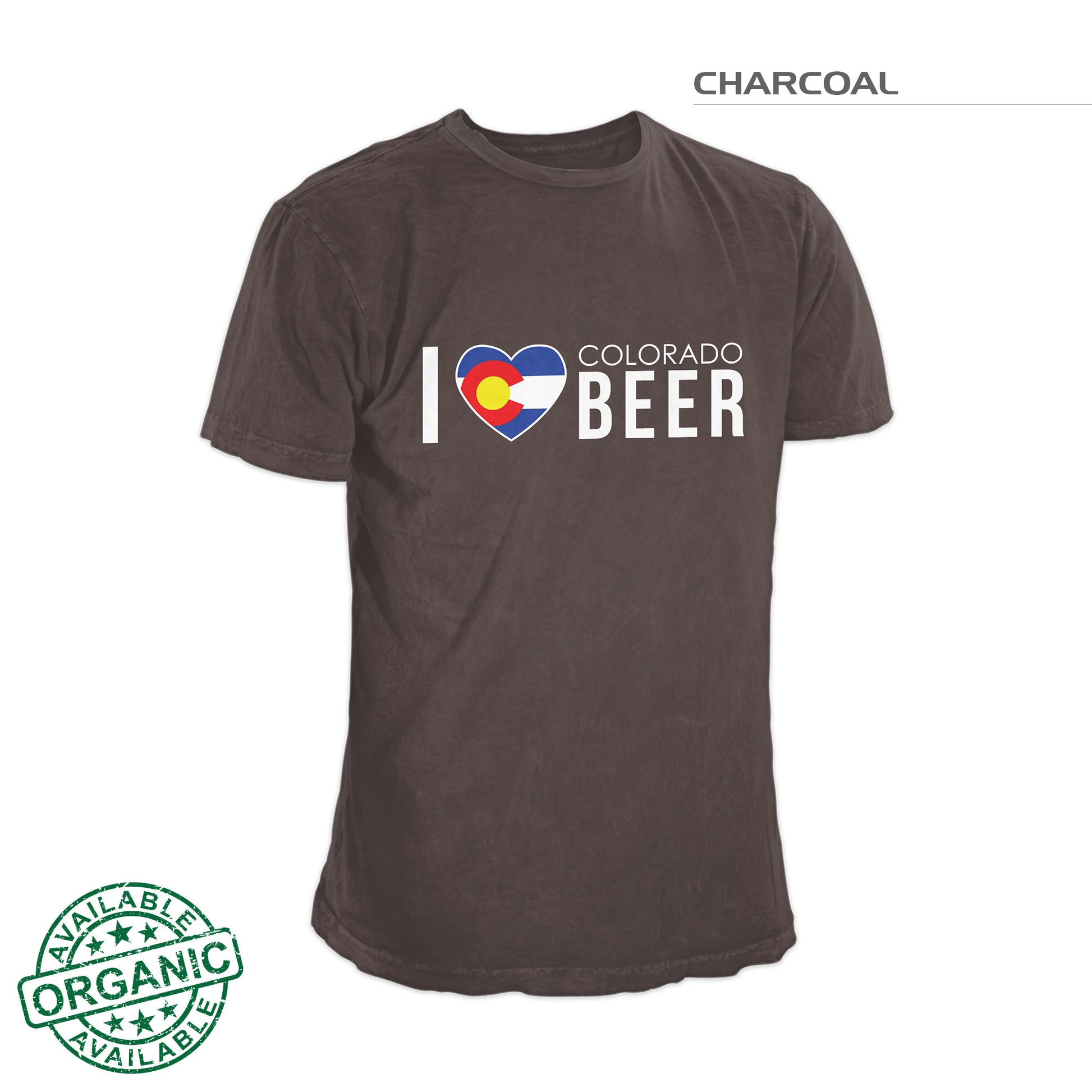 I Love Colorado Beer Shirt — Gray
