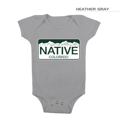 Colorado Native Onesie Heather Gray