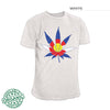 Colorado Flag Marijuana Leaf Shirt – White
