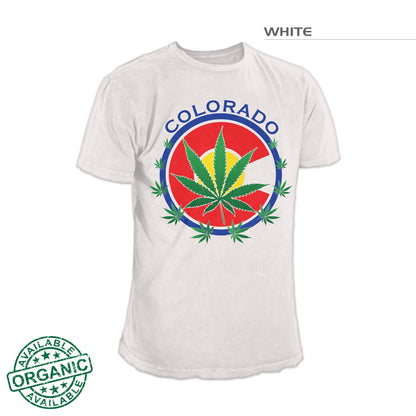 Colorado Marijuana Leaf Seal Shirt – White