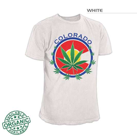 Colorado Marijuana Leaf Seal Shirt – White