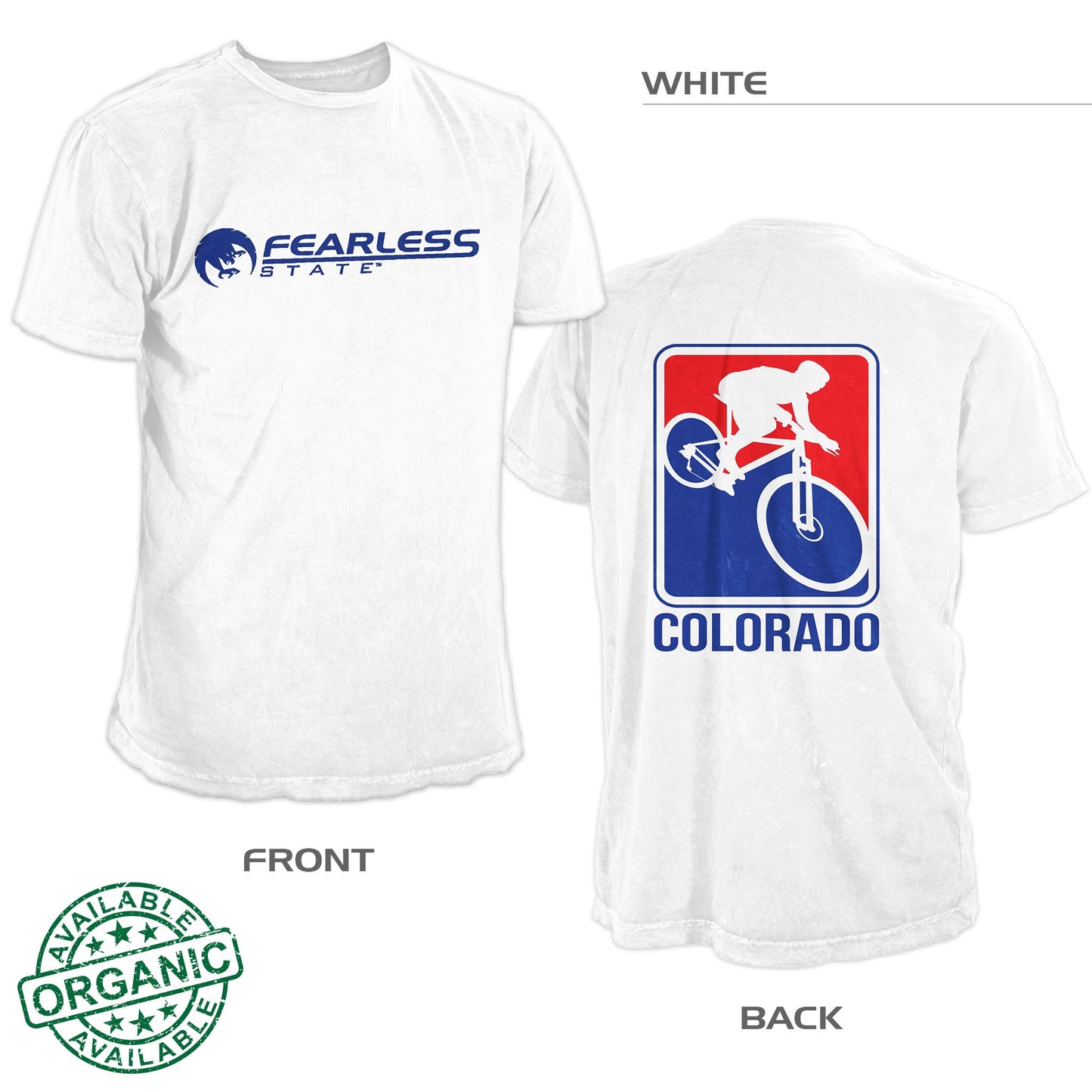 Colorado Mountain Bike Shirt – White
