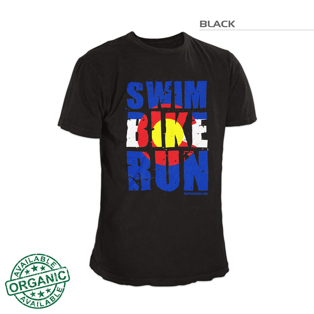 Colorado Flag Triathlon Shirt – Black