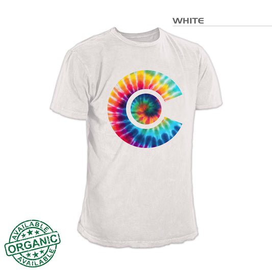 Colorado Flag Tie Dye Shirt – White