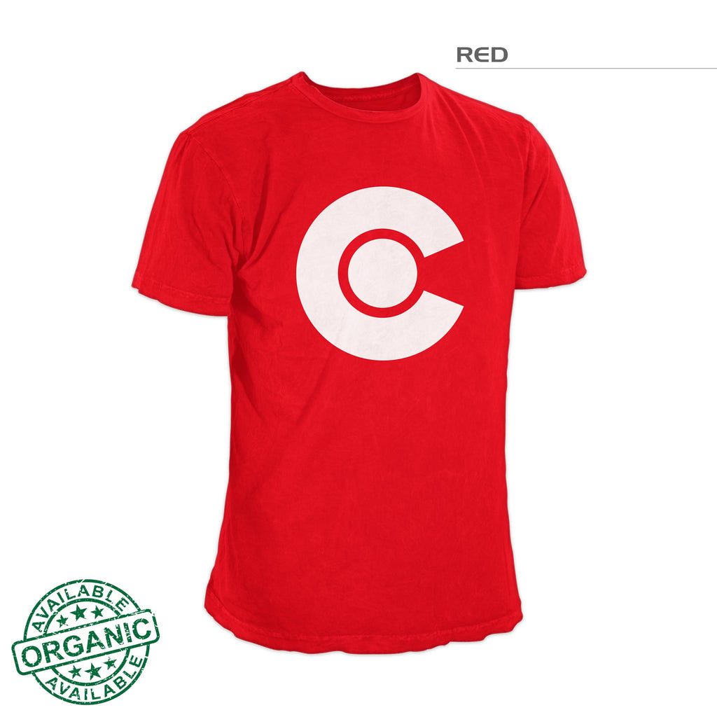 Colorado Flag Shirt White Logo – Red