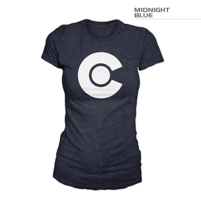 Women's Colorado Flag Shirt – White Logo