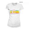 Women's Colorado Flag Reggae Shirt – White