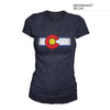 Colorado Flag Women's Shirt – Grunge – Midnight Blue