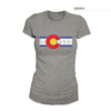 Women's Colorado Flag Shirt – Heartbeat – Gray