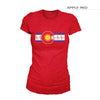 Women's Colorado Flag Shirt – Heartbeat – Red