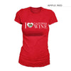 Women's I Love California Wine Shirt – Red