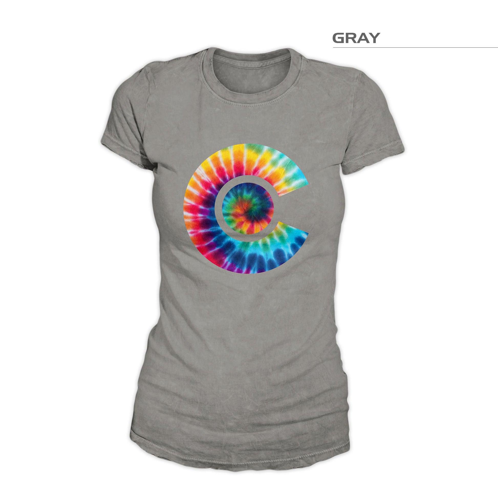 Women's Colorado Flag Tie Dye Shirt – Gray